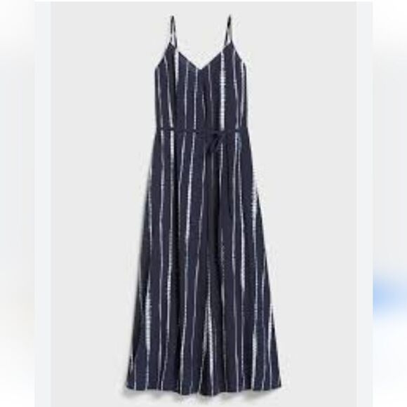 Banana Republic Trapeze Belted Maxi Dress Size XL - Picture 1 of 13